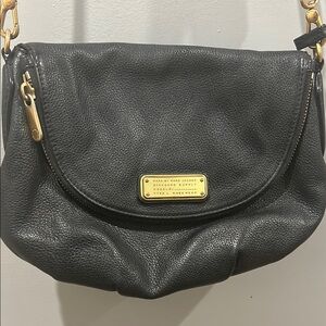 Marc Jacobs Black Crossbody Bag with Gold Hardware